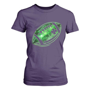 Lucky Shamrock Football T Shirt For Women Irish Clover St Patricks Day Sport Lover TS02 Purple Print Your Wear