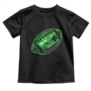 Lucky Shamrock Football Toddler T Shirt Irish Clover St Patricks Day Sport Lover TS02 Black Print Your Wear