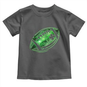 Lucky Shamrock Football Toddler T Shirt Irish Clover St Patricks Day Sport Lover TS02 Dark Heather Print Your Wear