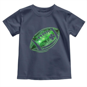 Lucky Shamrock Football Toddler T Shirt Irish Clover St Patricks Day Sport Lover TS02 Navy Print Your Wear