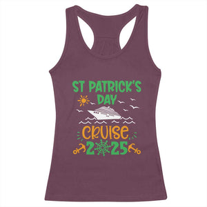 St Patricks Day Cruise Squad 2025 Matching Family Racerback Tank Top TS02 Maroon Print Your Wear