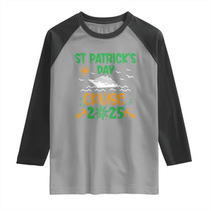St Patricks Day Cruise Squad 2025 Matching Family Raglan Shirt TS02 Sport Gray Black Print Your Wear