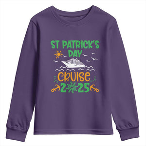 St Patricks Day Cruise Squad 2025 Matching Family Youth Sweatshirt TS02 Purple Print Your Wear