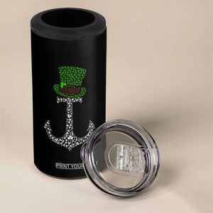 Lucky Shamrock Anchor 4 in 1 Can Cooler Tumbler Leprechaun Cruise Squad St. Patrick's Day TS02 Print Your Wear