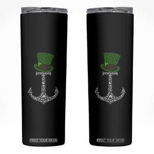 Lucky Shamrock Anchor Skinny Tumbler Leprechaun Cruise Squad St. Patrick's Day TS02 Black Print Your Wear