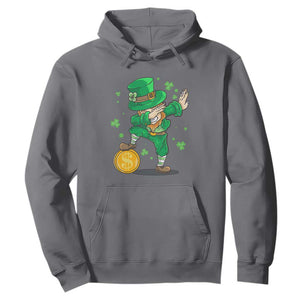 Cute Dabbing Leprechaun Hoodie Funny St Patricks Day TS02 Charcoal Print Your Wear