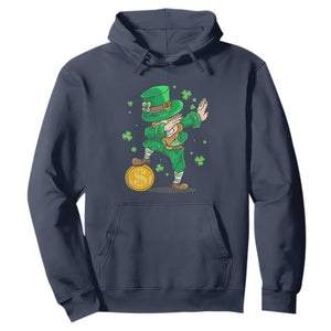 Cute Dabbing Leprechaun Hoodie Funny St Patricks Day TS02 Navy Print Your Wear