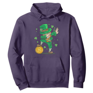 Cute Dabbing Leprechaun Hoodie Funny St Patricks Day TS02 Purple Print Your Wear