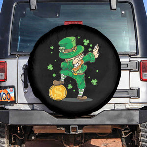 Cute Dabbing Leprechaun Spare Tire Cover Funny St Patricks Day TS02 No hole Black Print Your Wear