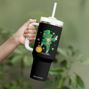 Cute Dabbing Leprechaun Tumbler With Handle Funny St Patricks Day TS02 Print Your Wear