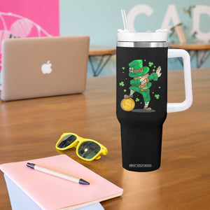 Cute Dabbing Leprechaun Tumbler With Handle Funny St Patricks Day TS02 Print Your Wear