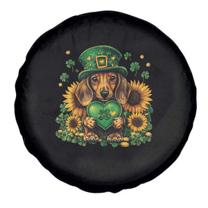 Cute Dachshund Leprechaun Spare Tire Cover Shamrock St. Patrick's Day Dog Lover TS02 Print Your Wear