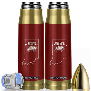 Indiana Football Era More Than Basketball Bullet Tumbler Hoosier State Fan Sports Pride TS02 Red Print Your Wear