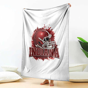 Indiana Game Day Energy Throw Blanket Football Helmet Splash Hoosier State Sports Pride TS02 Print Your Wear