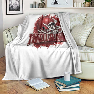 Indiana Game Day Energy Throw Blanket Football Helmet Splash Hoosier State Sports Pride TS02 Print Your Wear