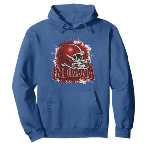 Indiana Game Day Energy Hoodie Football Helmet Splash Hoosier State Sports Pride TS02 Royal Blue Print Your Wear