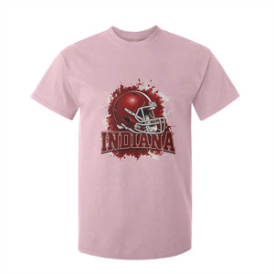 Indiana Game Day Energy T Shirt For Kid Football Helmet Splash Hoosier State Sports Pride TS02 Light Pink Print Your Wear