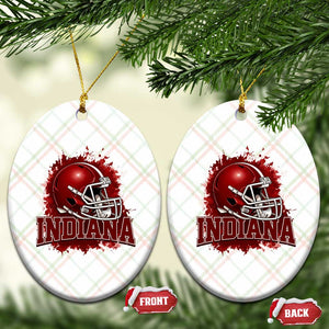 Indiana Game Day Energy Ceramic Ornament Football Helmet Splash Hoosier State Sports Pride TS02 Print Your Wear