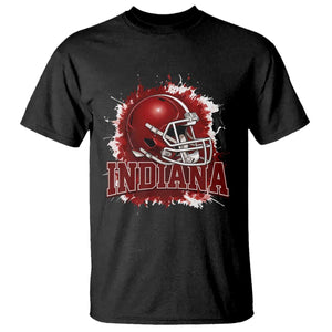 Indiana Game Day Energy T Shirt Football Helmet Splash Hoosier State Sports Pride TS02 Black Print Your Wear