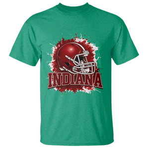 Indiana Game Day Energy T Shirt Football Helmet Splash Hoosier State Sports Pride TS02 Irish Green Print Your Wear