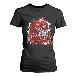 Indiana Game Day Energy T Shirt For Women Football Helmet Splash Hoosier State Sports Pride TS02 Black Print Your Wear