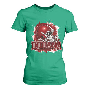 Indiana Game Day Energy T Shirt For Women Football Helmet Splash Hoosier State Sports Pride TS02 Irish Green Print Your Wear