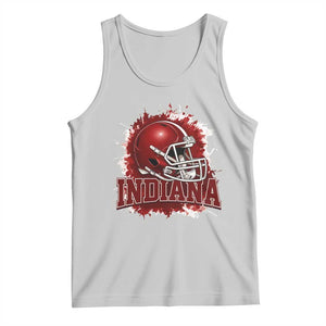 Indiana Game Day Energy Tank Top Football Helmet Splash Hoosier State Sports Pride TS02 Ash Print Your Wear