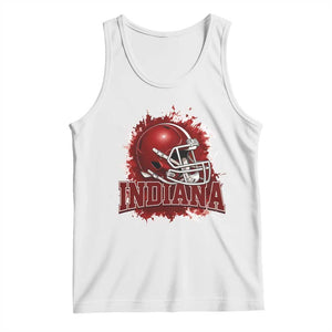 Indiana Game Day Energy Tank Top Football Helmet Splash Hoosier State Sports Pride TS02 White Print Your Wear
