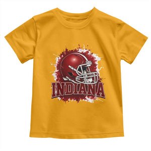 Indiana Game Day Energy Toddler T Shirt Football Helmet Splash Hoosier State Sports Pride TS02 Gold Print Your Wear