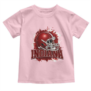 Indiana Game Day Energy Toddler T Shirt Football Helmet Splash Hoosier State Sports Pride TS02 Light Pink Print Your Wear