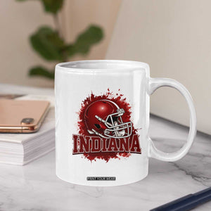 Indiana Game Day Energy Coffee Mug Football Helmet Splash Hoosier State Sports Pride TS02 Print Your Wear