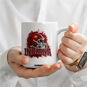 Indiana Game Day Energy Coffee Mug Football Helmet Splash Hoosier State Sports Pride TS02 Print Your Wear