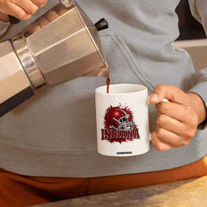 Indiana Game Day Energy Coffee Mug Football Helmet Splash Hoosier State Sports Pride TS02 Print Your Wear