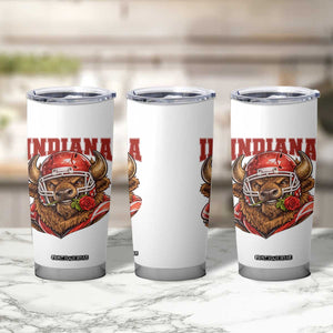 Indiana Football Spirit Bison with Rose Graphic Tumbler Cup Hoosier State Sports Pride TS02 Print Your Wear