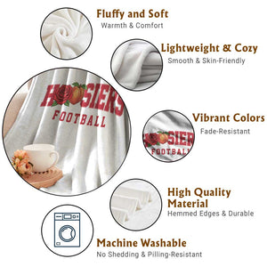 Hoosier State Pride Indiana Rose and Peach Throw Blanket Game Day Sports Pride TS02 Print Your Wear