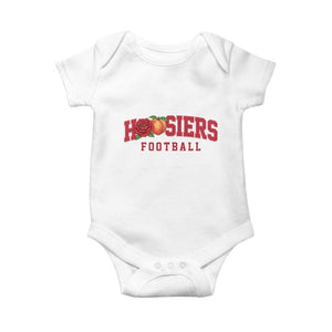 Hoosier State Pride Indiana Rose and Peach Baby Onesie Game Day Sports Pride TS02 White Print Your Wear