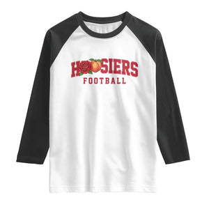 Hoosier State Pride Indiana Rose and Peach Raglan Shirt Game Day Sports Pride TS02 White Black Print Your Wear