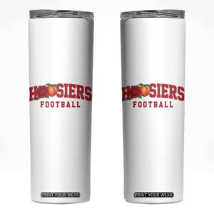 Hoosier State Pride Indiana Rose and Peach Skinny Tumbler Game Day Sports Pride TS02 White Print Your Wear