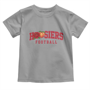 Hoosier State Pride Indiana Rose and Peach Toddler T Shirt Game Day Sports Pride TS02 Sport Gray Print Your Wear