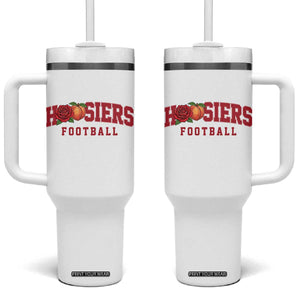 Hoosier State Pride Indiana Rose and Peach Tumbler With Handle Game Day Sports Pride TS02 One Size: 40 oz White Print Your Wear
