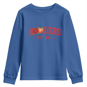 Hoosier State Pride Indiana Rose and Peach Youth Sweatshirt Game Day Sports Pride TS02 Royal Blue Print Your Wear