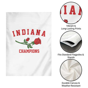 Indiana Champions Rose Hoosier State Graphic Garden Flag Game Day Sports Pride TS02 Print Your Wear