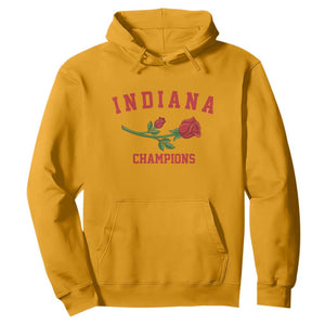Indiana Champions Rose Hoosier State Graphic Hoodie Game Day Sports Pride TS02 Gold Print Your Wear