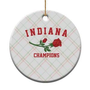 Indiana Champions Rose Hoosier State Graphic Ceramic Ornament Game Day Sports Pride TS02 1pc Christmas Plaid Print Your Wear