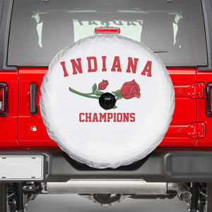 Indiana Champions Rose Hoosier State Graphic Spare Tire Cover Game Day Sports Pride TS02 White Print Your Wear