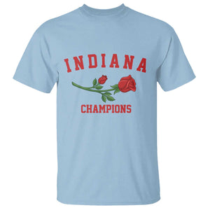 Indiana Champions Rose Hoosier State Graphic T Shirt Game Day Sports Pride TS02 Light Blue Print Your Wear