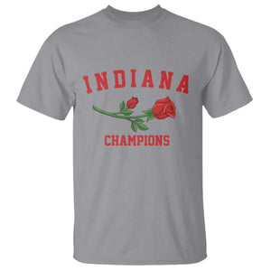 Indiana Champions Rose Hoosier State Graphic T Shirt Game Day Sports Pride TS02 Sport Gray Print Your Wear