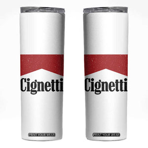 Cignetti Retro Red Box Skinny Tumbler Indiana Game Day Sports Fan TS02 White Print Your Wear