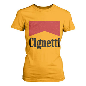 Cignetti Retro Red Box T Shirt For Women Indiana Game Day Sports Fan TS02 Gold Print Your Wear