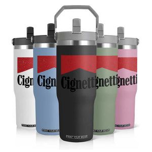 Cignetti Retro Red Box Flip Straw Tumbler Indiana Game Day Sports Fan TS02 Print Your Wear